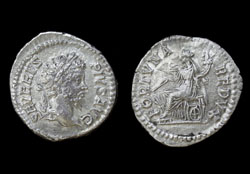 Septimius Severus, Denarius, Fortuna reverse